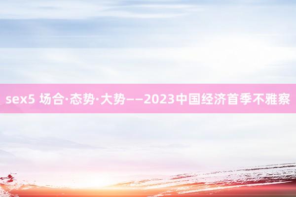 sex5 场合·态势·大势——2023中国经济首季不雅察