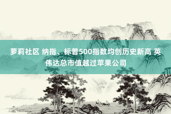 萝莉社区 纳指、标普500指数均创历史新高 英伟达总市值越过苹果公司
