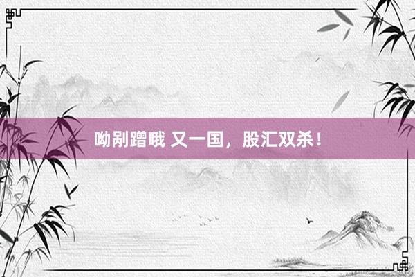 呦剐蹭哦 又一国，股汇双杀！